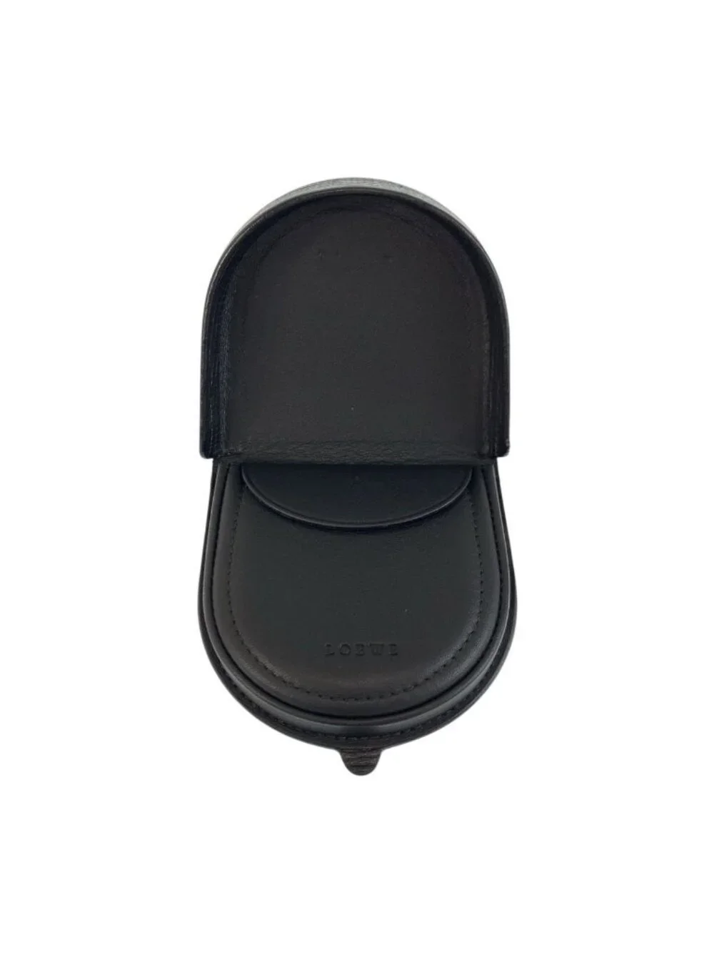 Loewe Vintage Black Silver Leather Coin Purse